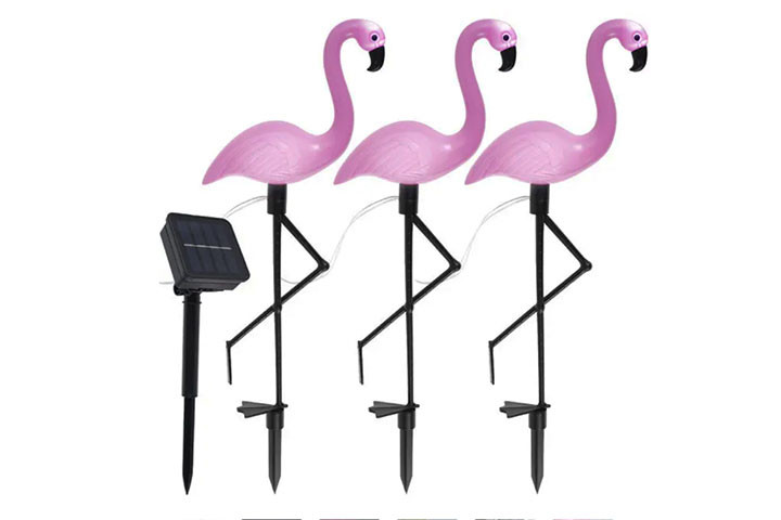 Oplev magien med vores 3-styks Flamingo Solcellelamper5 