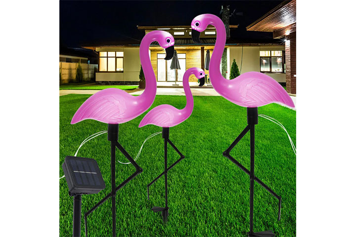 Oplev magien med vores 3-styks Flamingo Solcellelamper1 