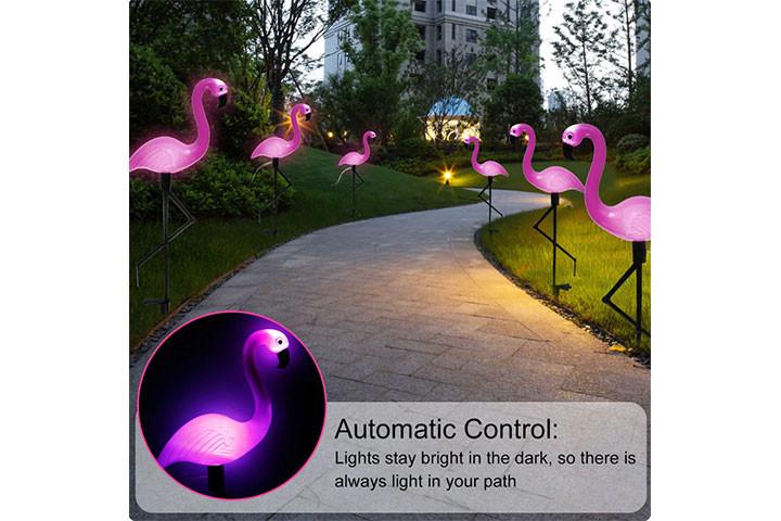 Oplev magien med vores 3-styks Flamingo Solcellelamper3 
