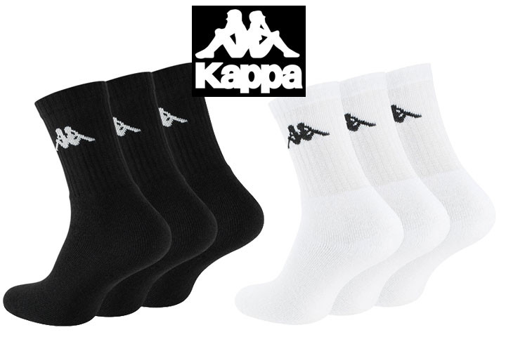 Kappa strømper - vælg mellem 3, 6 12 pakker i hvid/sort